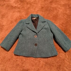 Cabi In- Wool Blend Chunky Blue Blazer Size 6